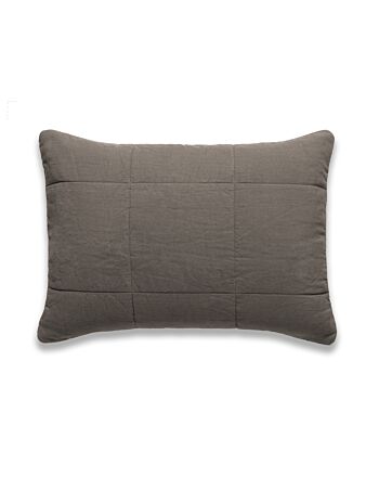 WRINKLE WASHED LINEN QUILTED SHAM