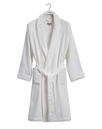 AEROLUXE LINEN CONTRAST SHAWL COLLAR BATHROBE